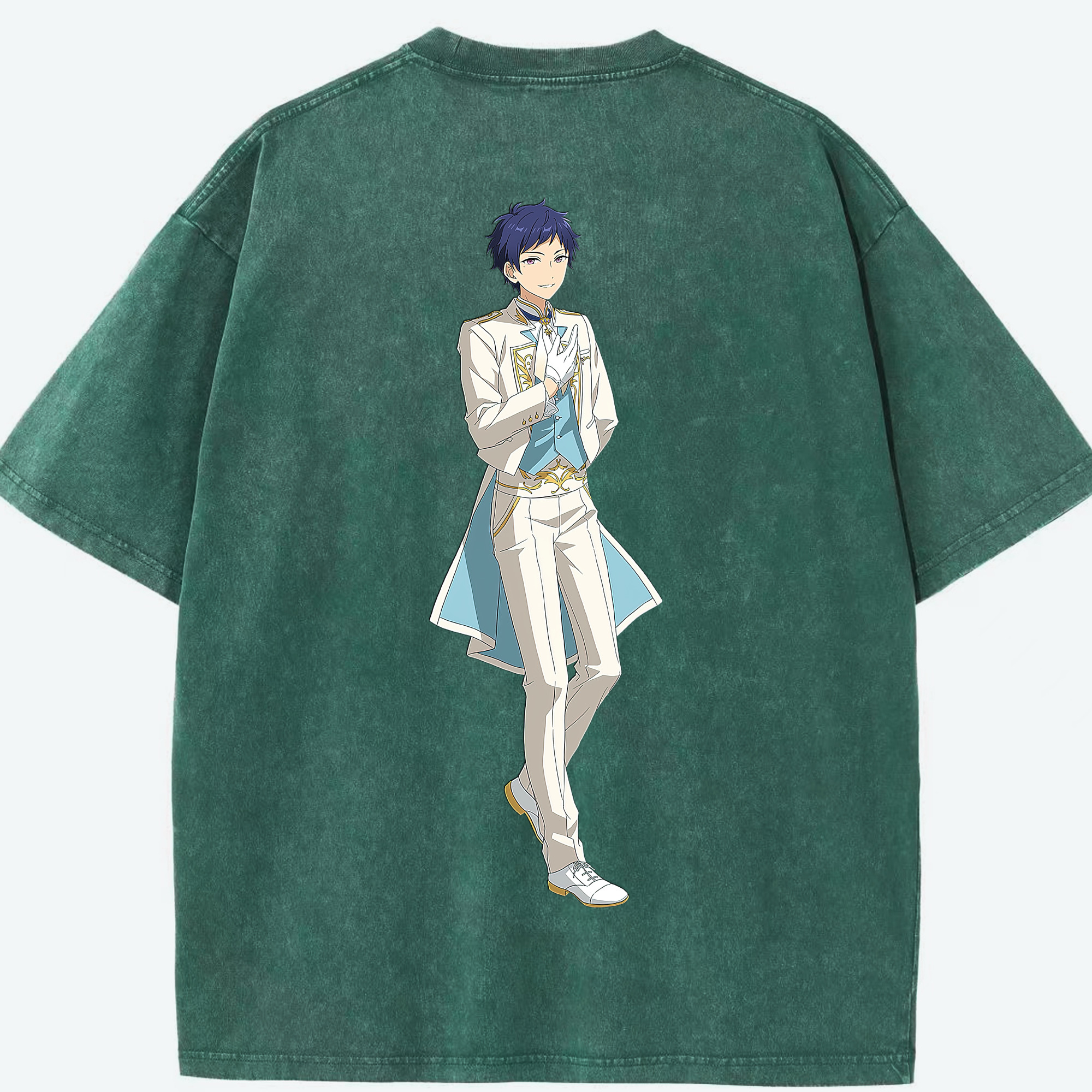 （画像用） あんさんぶるスターズ! Ensemble Stars 綿100% ヴィンテージ風 半袖Tシャツ（背面プリント）